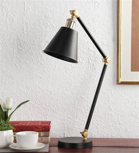 Buy Black Metal Study Table Lamp With Metal Base By Craftter At 11 Off
