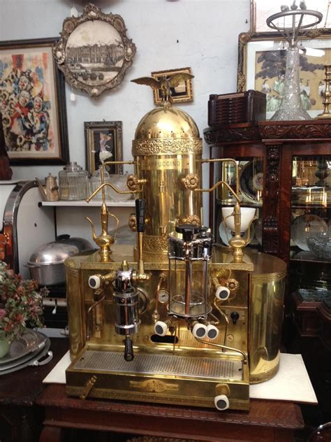 Old School Badass Golden Antique Cappuccino Espresso Machine