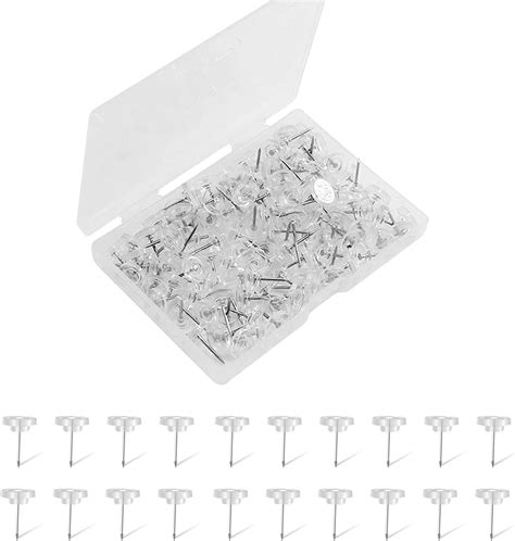 Drawing Pinsclear Push Pins For Pinboard120 Count Drawing Pins For