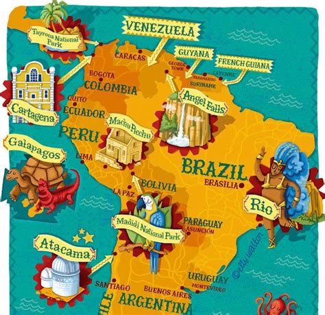 South America Attractions Map ~ Cinemergente