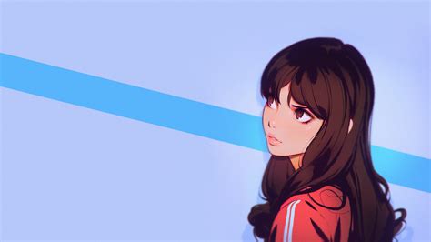 Blue Brown Eyes Brown Hair Ilya Kuvshinov Long Hair Original