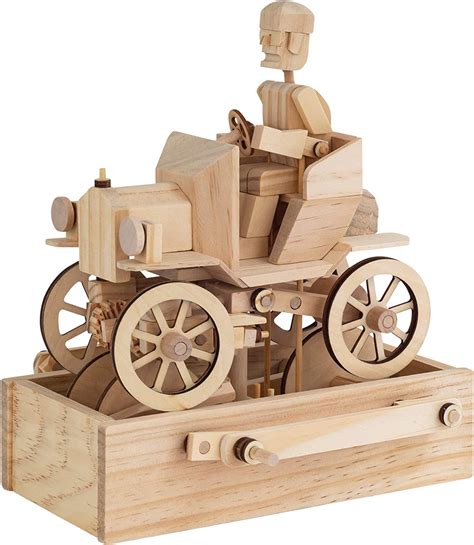 Timberkits Vintage Car Automata Mechanical Wooden Puzzle Model