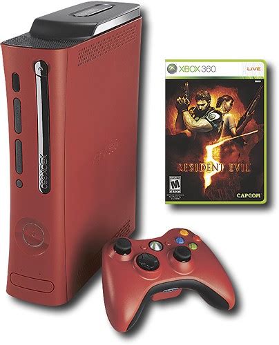 Best Buy Microsoft Xbox 360 Elite Console Red With Resident Evil 5 Faa 00019