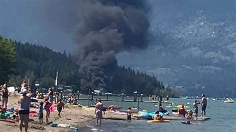 1 Person In Hospital After Fuel Fire At Salmon Arm Marina Cbc News