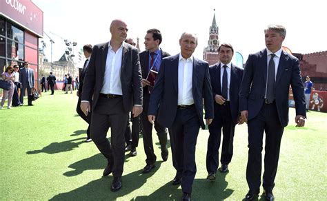 visit to the 2018 fifa world cup russia football park on red square president of russia