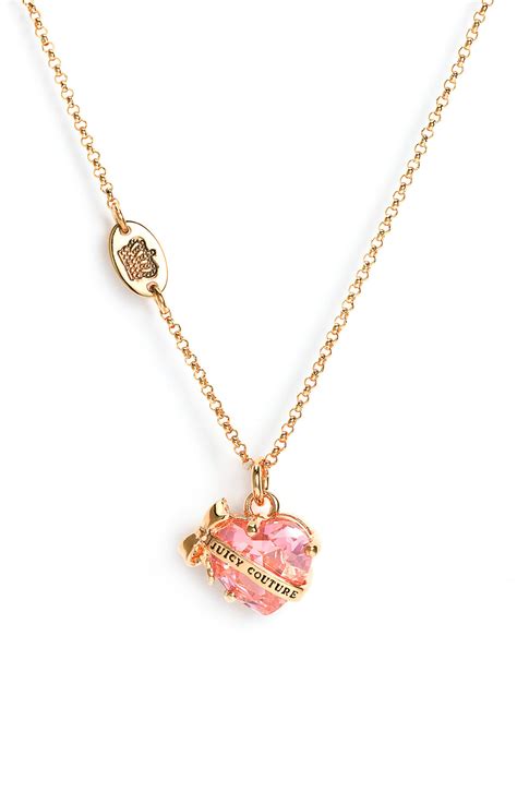Juicy Couture Wish Faceted Heart Necklace Nordstrom