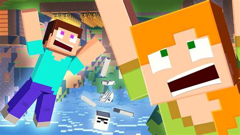 😵 If Minecraft Had No Gravity The Minecraft Life Of Alex And Steve