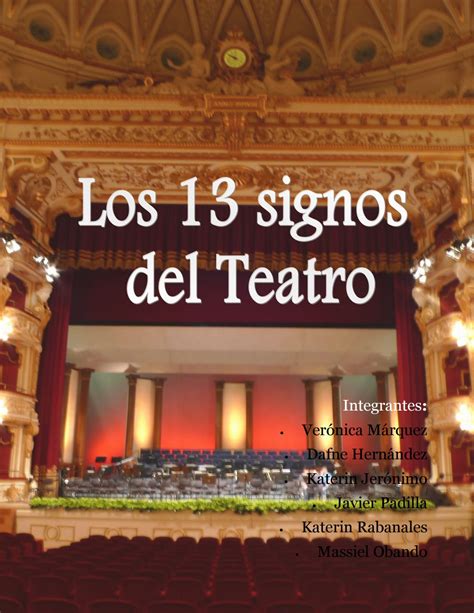 Los 13 Signos Del Teatro By Veromarquez Issuu