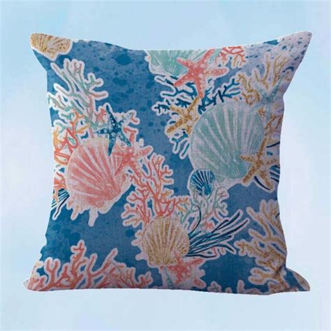 Scallop Shell Coral Sealife Cushion Cover Pillow Cases Cheap Ebay