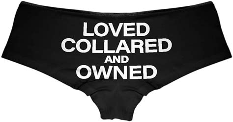 loved collared and owned novelty hipster panties for women black at amazon women s clothing store