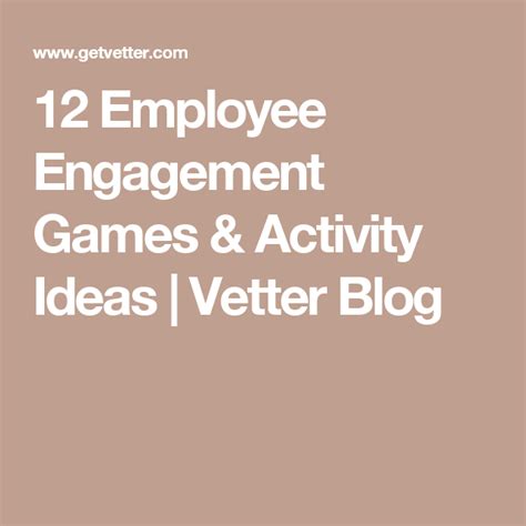 Engagement Activity Ideas