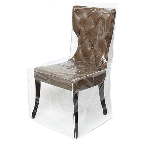 Konesky Transparent Dining Chair Cover Pvc Waterproof Anti Dust Chair