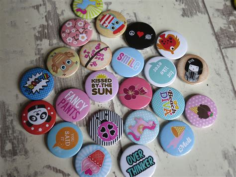 A Really Cute Mixed Bag Of Badges Hand Made In Our Cornish Workshop