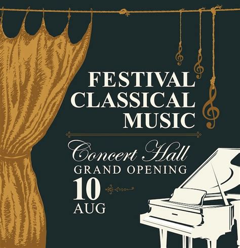 Premium Vector Poster For Classical Music Festival