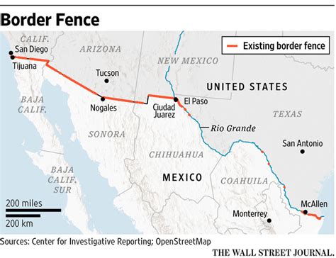 trump border wall faces hurdles in southwest states wsj