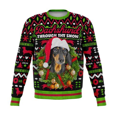 Dachshund Through The Snow Ugly Christmas Sweatshirt Etsy