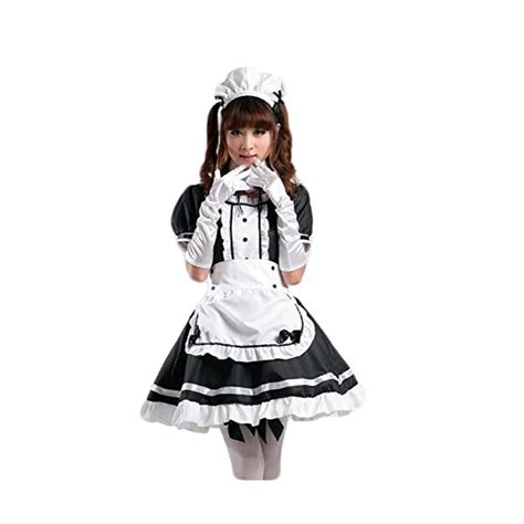 coconeen women s anime cosplay french apron maid fancy dress costume funtober