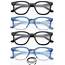 4 Pairs Oversized Reading Glasses For Women Round Circle Frame 