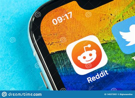 This app is available only on the app store for iphone and ipad. Reddit Application Icon On Apple IPhone X Smartphone ...