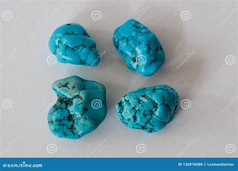 Turquoise Mineral Isolated Stock Photo Image Of Collection 126876088