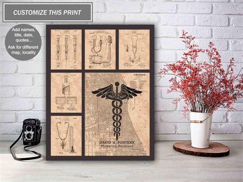 Personalized Physician Assistant Poster Pa School Graduation Etsy