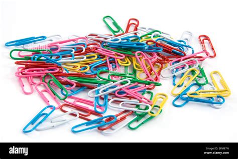 Scattered Paper Clips Stock Photo Alamy