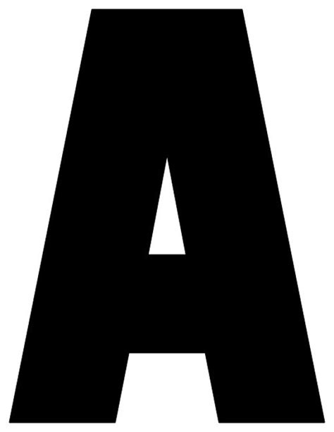 8x105 Inch Black Printable Alphabet Letters