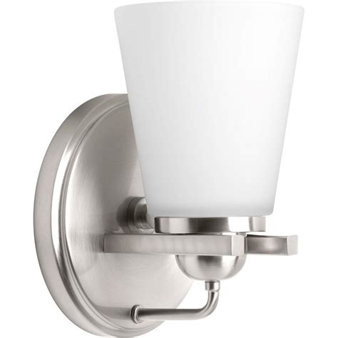 For example, if my black is matte, i like to do a polished gold. Progress Lighting Flight Collection 1-Light Brushed Nickel ...