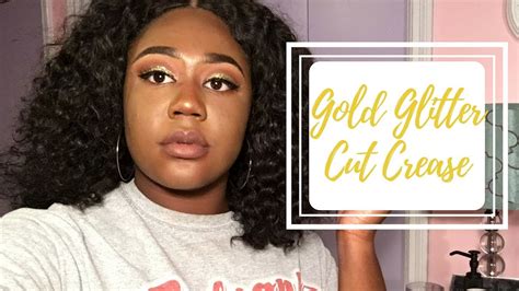 Gold Glitter Cut Crease Tutorial Youtube
