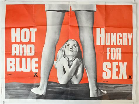 Hot And Blue Hungry For Sex Double Bill Original Cinema Movie Poster From