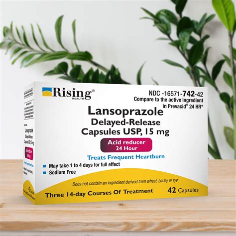 Lansoprazole Delayed Release Capsules 15mg 42 Tablets 3 Bottles Of