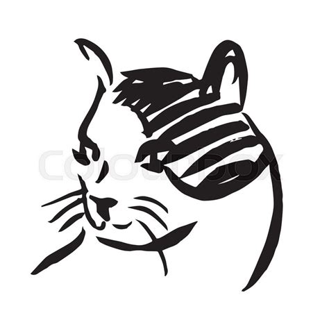 Freehand Sketch Illustration Of Cat Stock Vector Colourbox
