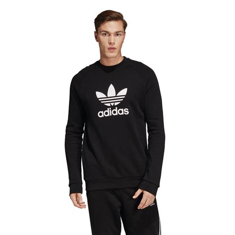 Adidas jacken in schwarz decken eine vielzahl an einsatzmöglichkeiten ab: Adidas Originals Trefoil Crew Pullover schwarz weiß Herren ...
