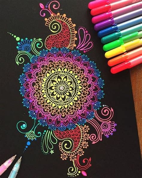 40 Simple Mandala Art Pattern And Designs In 2020 Gel Pen Art