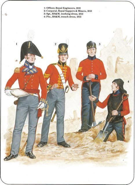 1 Officer Royal Engineers 1813 2 Corporal Royal Sappers And