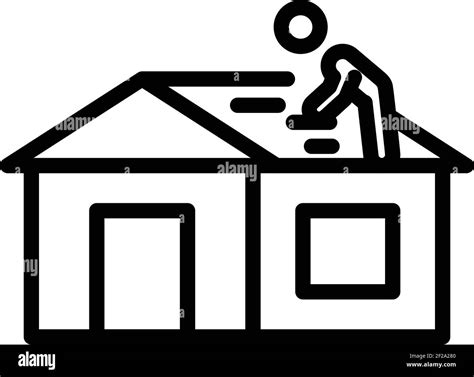 Careless Roof Builder Icon Outline Careless Roof Builder Vector Icon