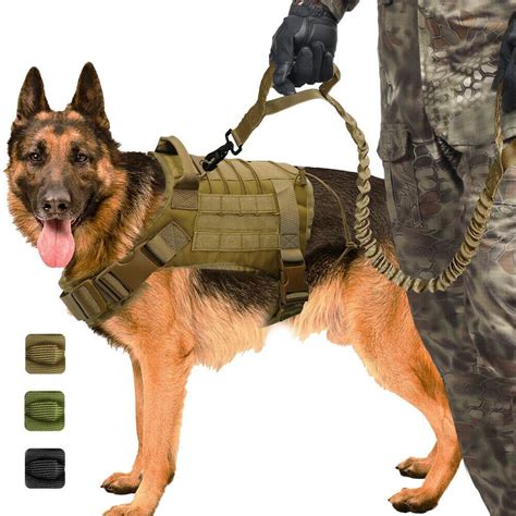 Details About Tactical Military Dog Harness And Leash Training K9