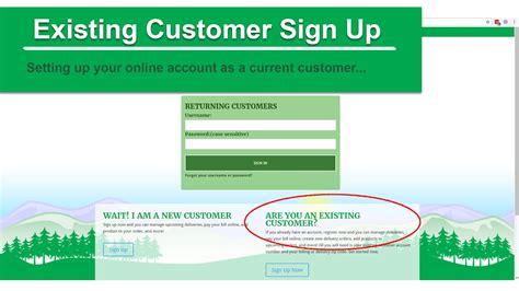 Existing Customer Sign Up Youtube