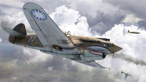 デスクトップ壁紙 第二次世界大戦 戦争 飛行機 航空機 Curtiss P 40 Warhawk 1920x1080