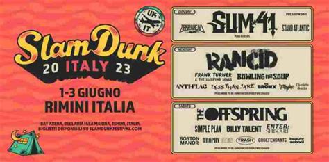 Slam Dunk Festival Italy 2023 Le News Musica Dal Palco