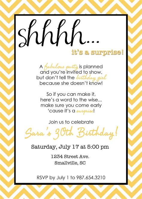 Surprise 80th birthday invitation wording with surprise birthday, quotes for 80th birthday invitation paula 100th birthday, surprise 80th birthday invitation wording party invitations with, th birthday invitations templates th birthday invitation birthday, 26 80th birthday invitation templates free sample example karis.sticken.co Wording for Surprise Birthday Party Invitations | Birthday ...