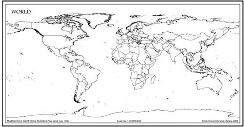 Blackline World Map Printable Free Printable Maps