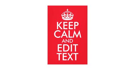Keep Calm And Edit Text Canvas Print Zazzle