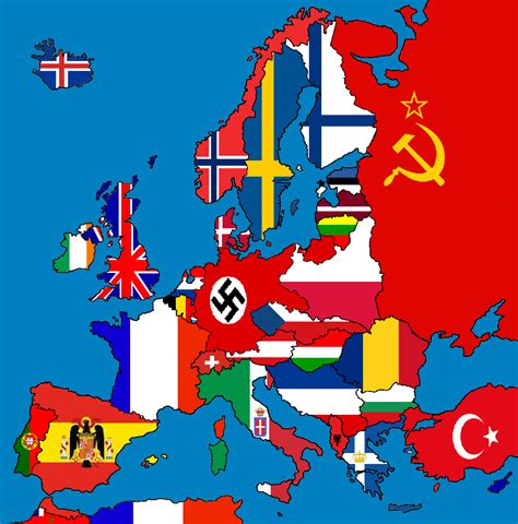 Flag Map Of Europe 1938 By Dinospain On Deviantart