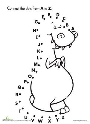 Download the dino printable and try out these dinosaur literacy activities. Dot to Dot A to Z: Dinosaur | Alphabet Activities ...