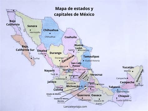 ᐅ Lista de Estados y Capitales de México Apréndetelas todas
