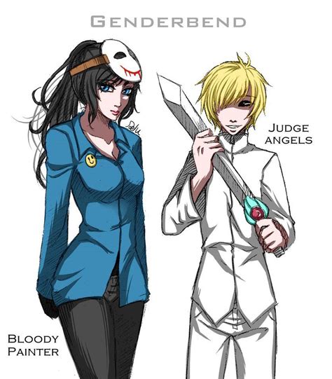 Judge Angels And Bloody Painter Genderbend Creepypasta Cute