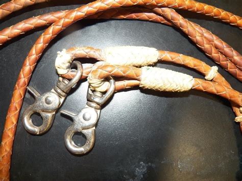 Braided Leather Romel Reins Very Nice Set Romel Reins Approx 96 Over
