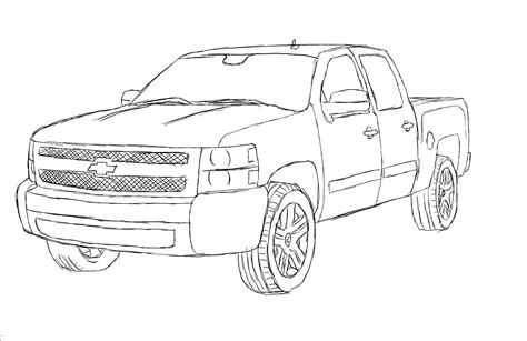 How To Draw A Chevy Silverado
