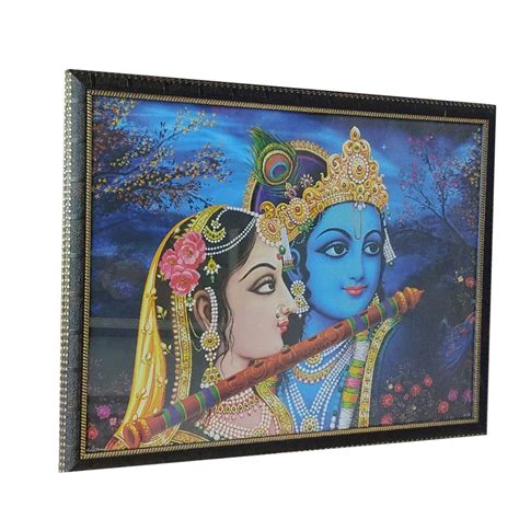 PVC Radha Krishna Synthetic Wooden Photo Frame Thickness 10mm At Rs